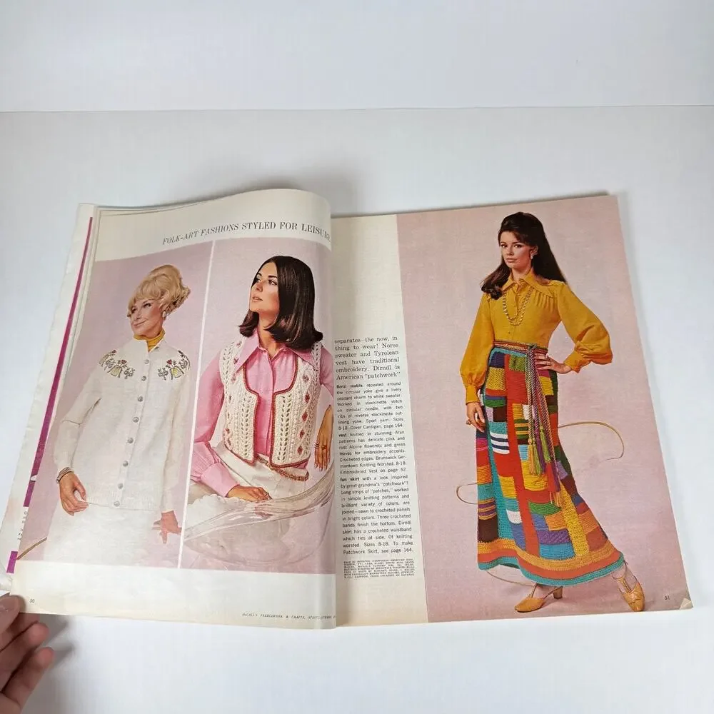 Vintage McCall's Needlework & Crafts Magazine Spring Summer 1970 Knitting Sewing